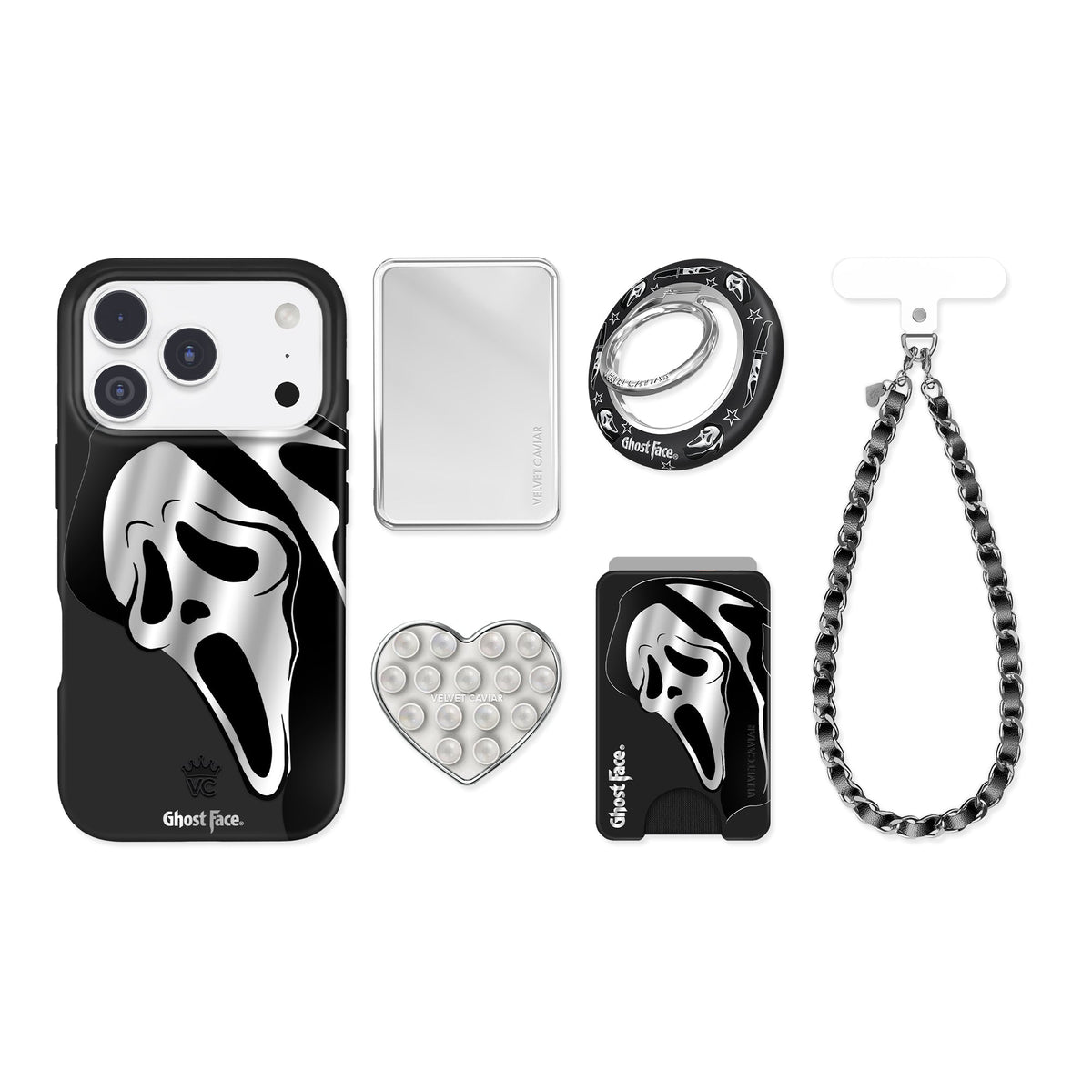 Ghost Face Killer Chrome iPhone Bundle Set