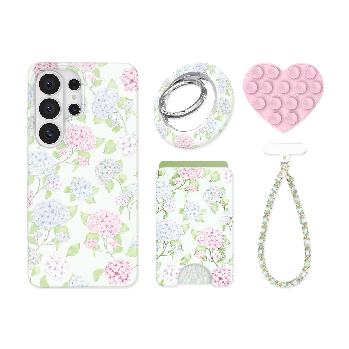 Hydrangea Floral Samsung Bundle Set