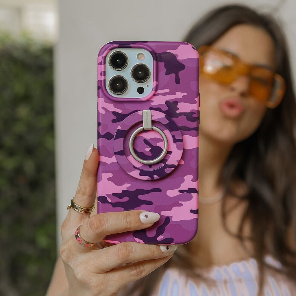 Magenta Camo iPhone Case