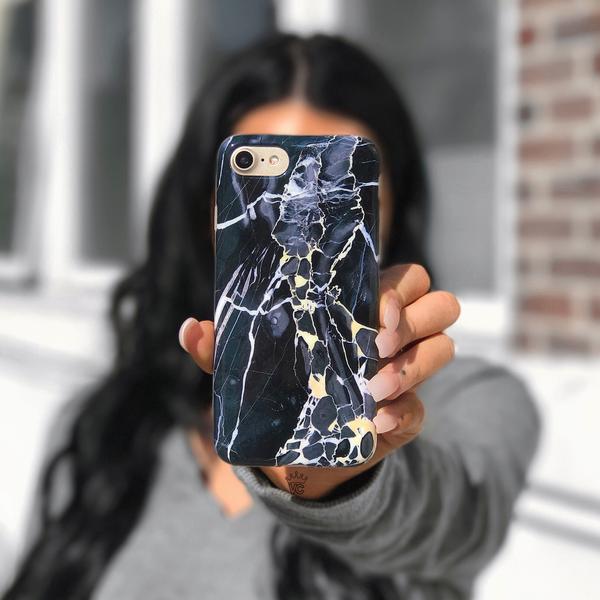 Black Panther Marble iPhone Case