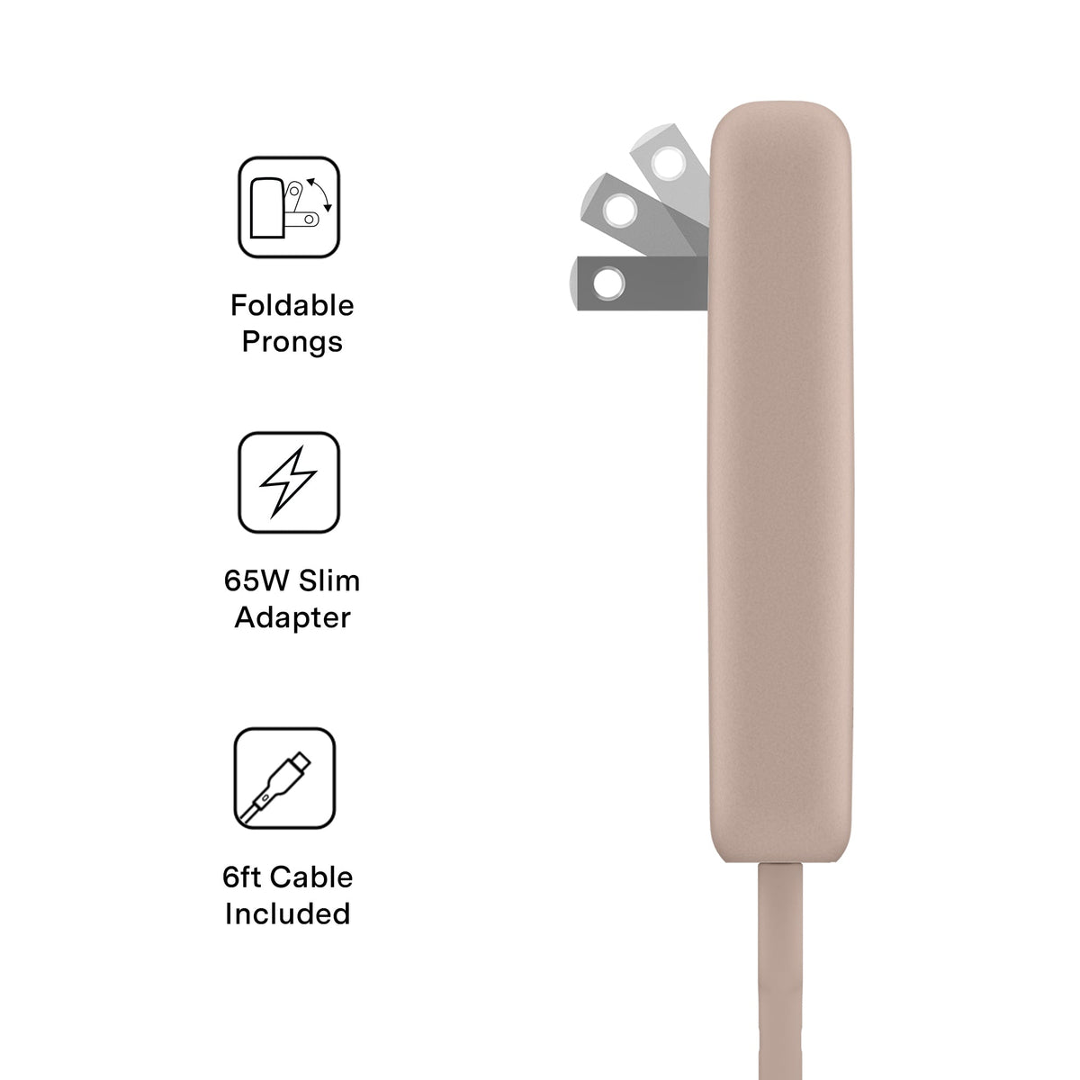 Iced Chai Fast Charging Set, Dual Port Wall Adapter + 6ft USB-C Cable