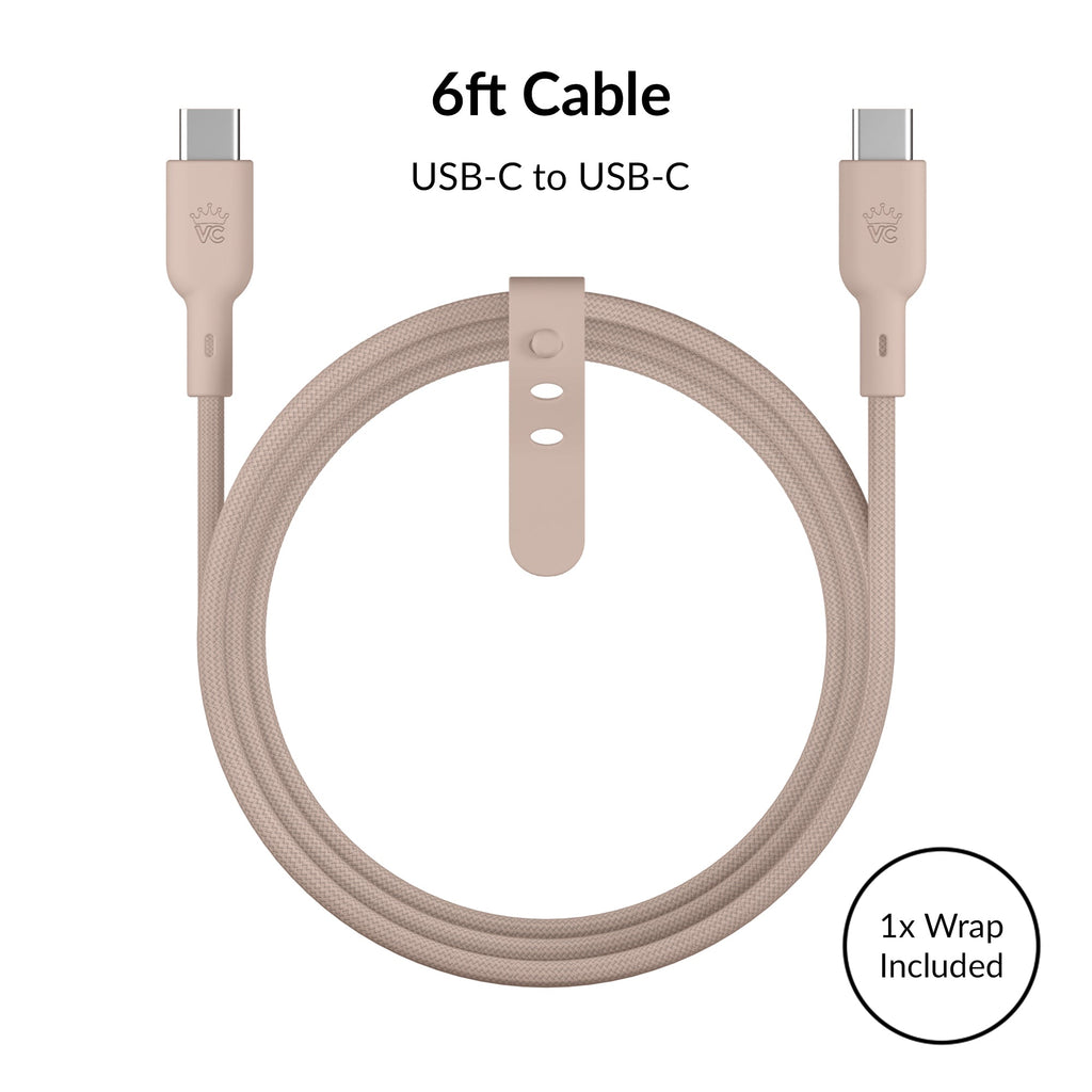 Iced Chai Fast Charging Set, Dual Port Wall Adapter + 6ft USB-C Cable