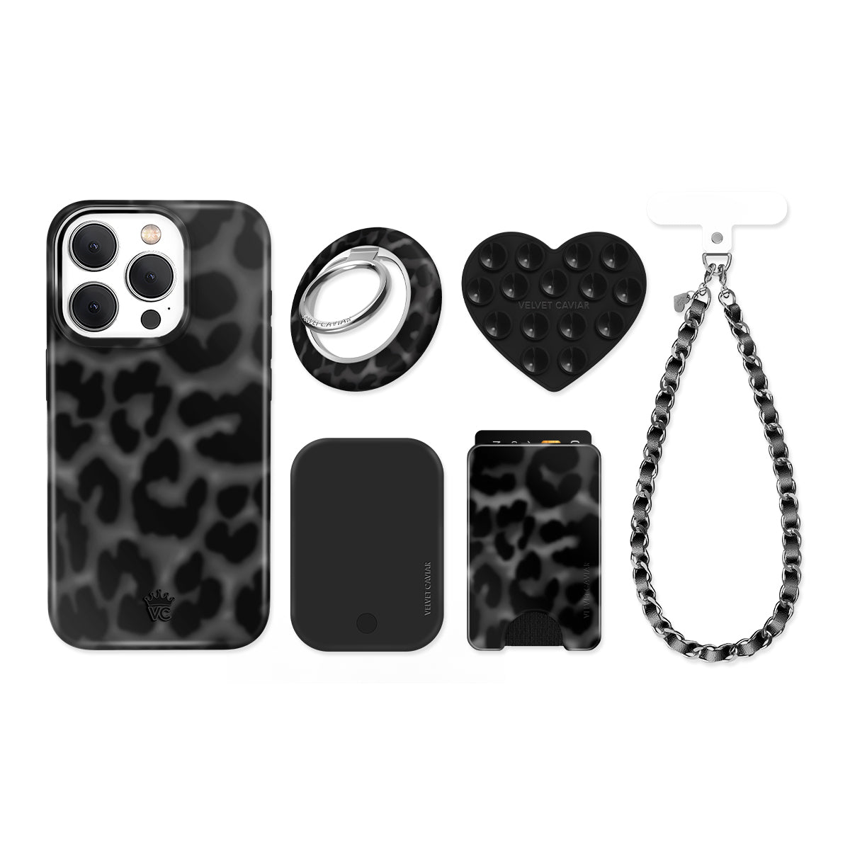 It Girl Black Leopard iPhone Bundle Set