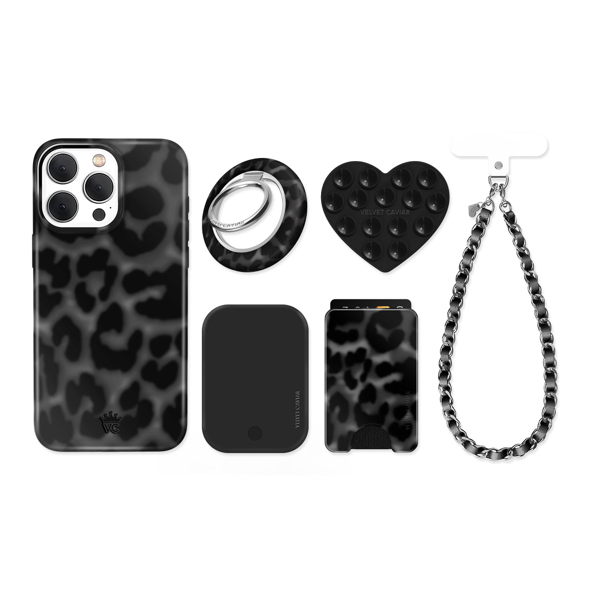 It Girl Black Leopard iPhone Bundle Set