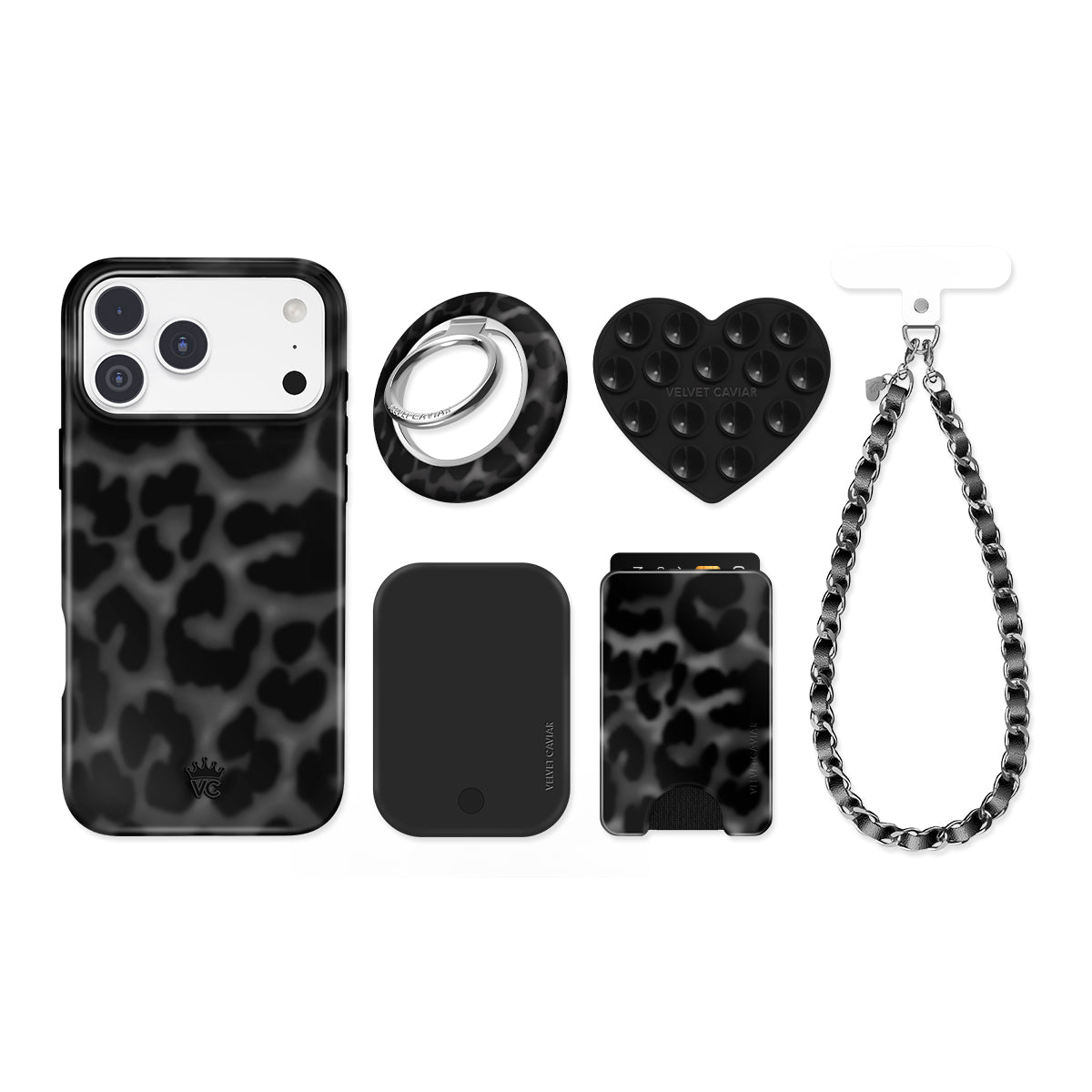 It Girl Black Leopard iPhone Bundle Set