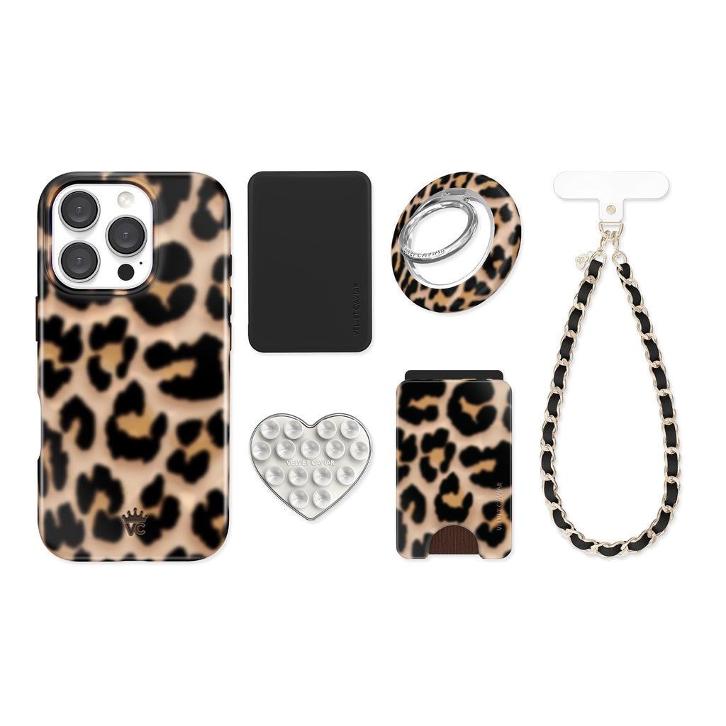 It Girl Blonde Leopard iPhone Bundle Set
