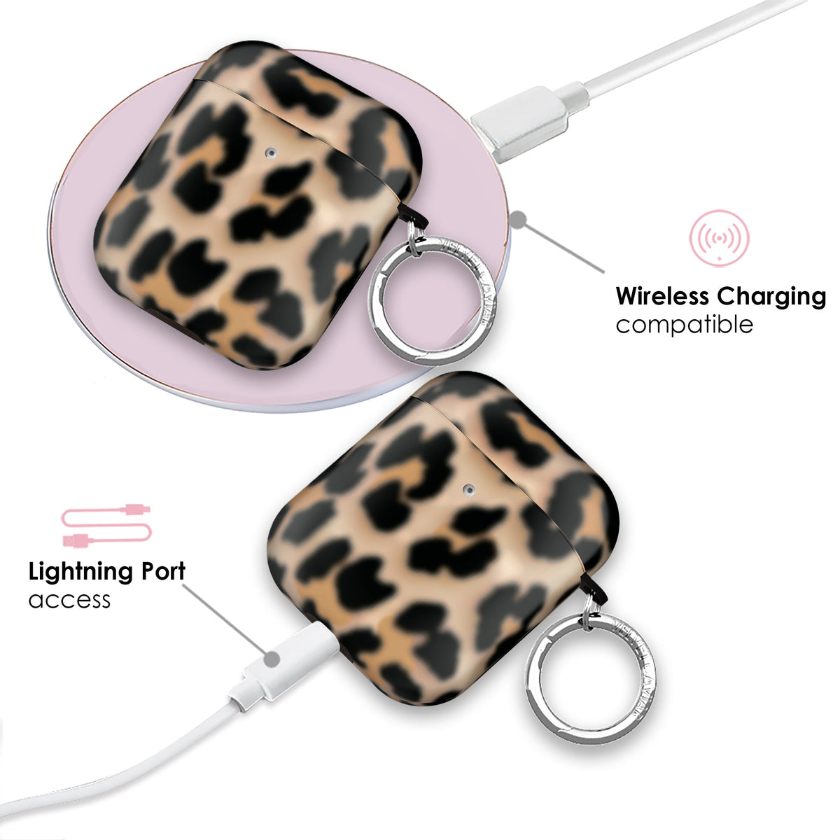 It Girl Blonde Leopard AirPod Case