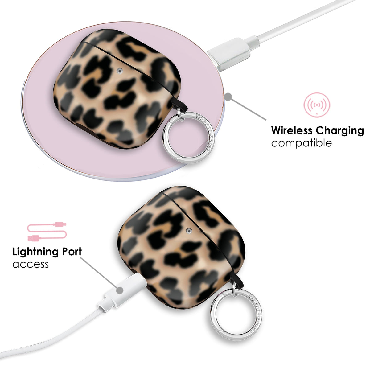 It Girl Blonde Leopard AirPod Case