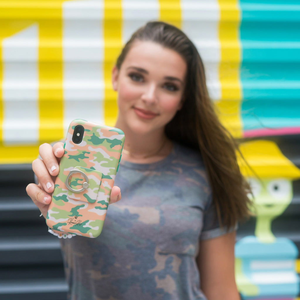 Olive Camo iPhone Case by Kendall Vertes