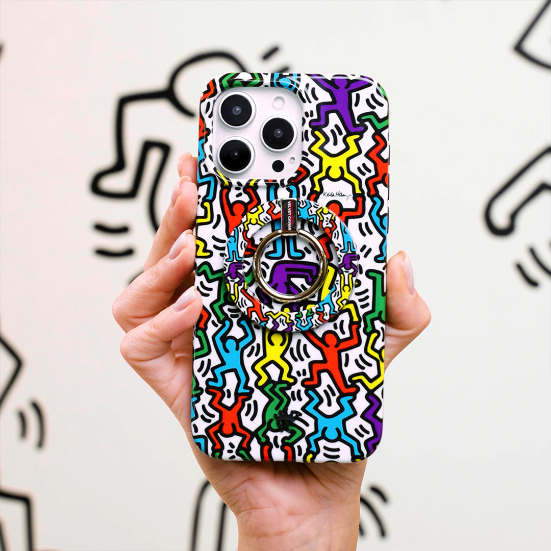 Keith Haring Rainbow Dancers MagSafe Grip Ring