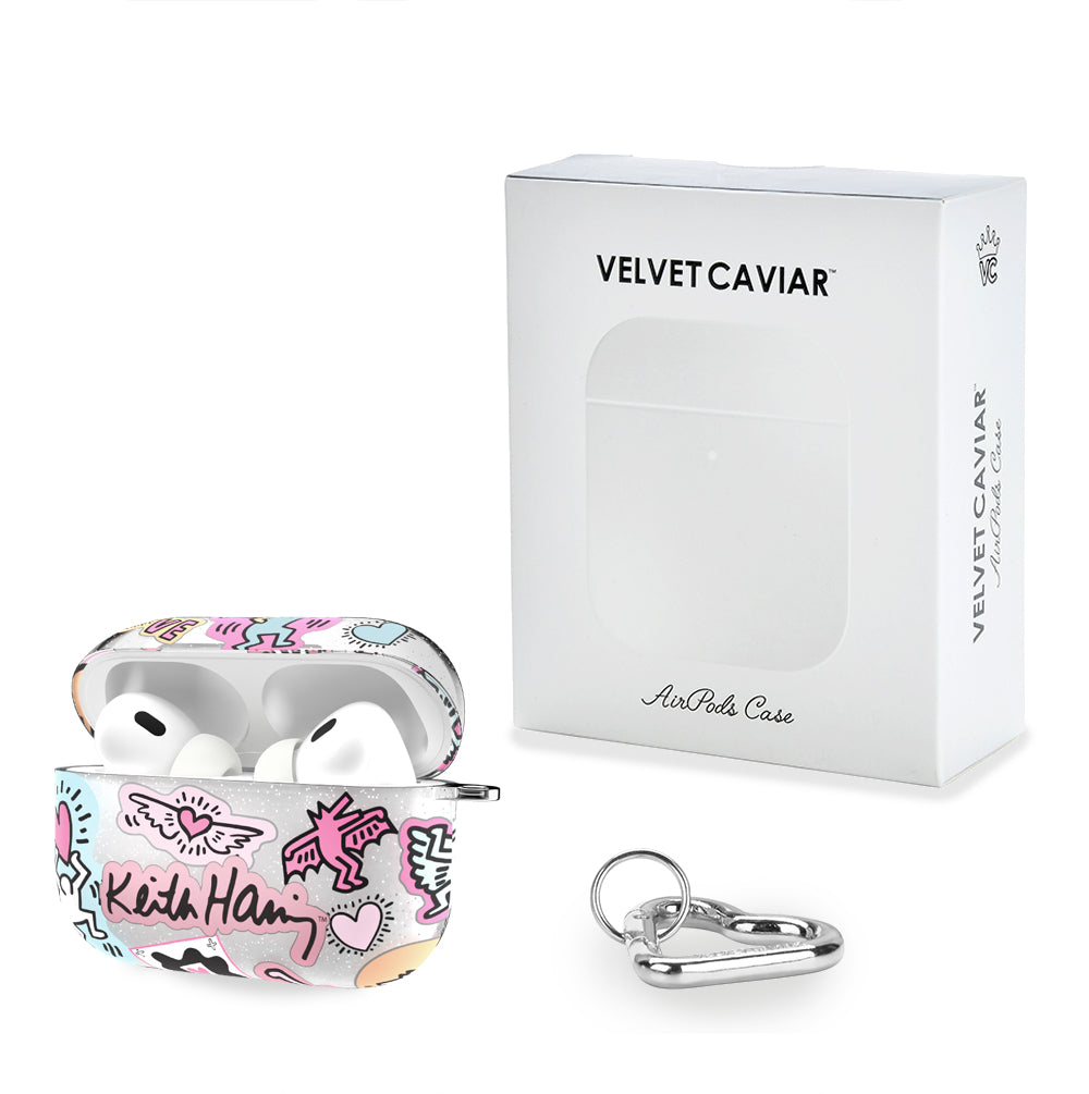 Keith Haring Pastel Glitter AirPod Case