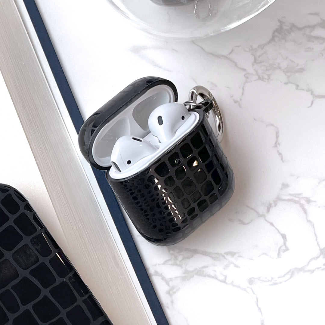 Black Croc AirPod Case