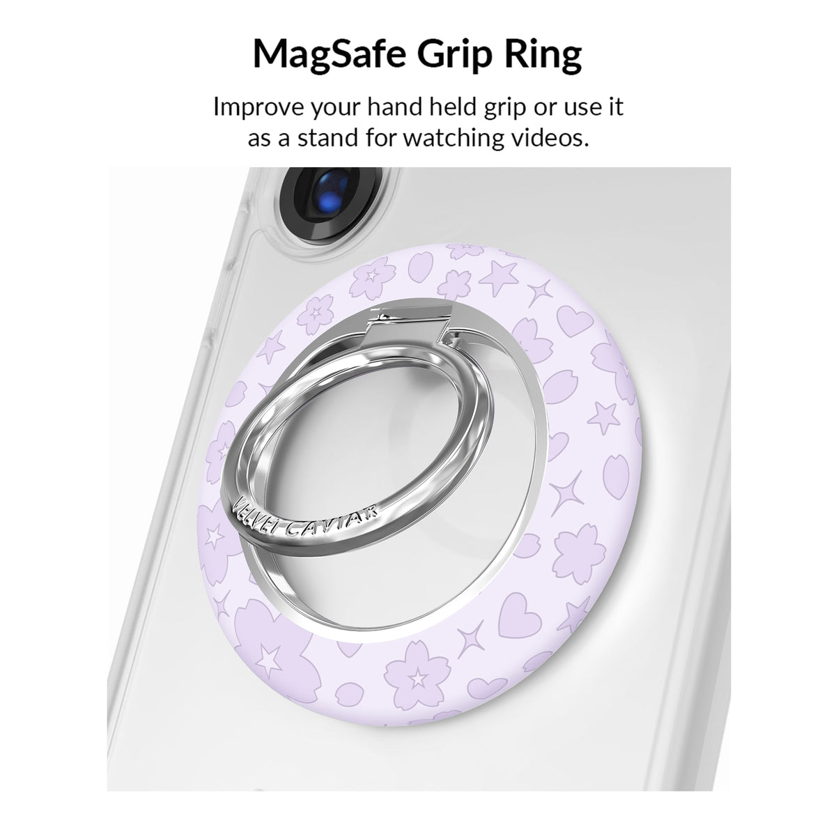 Lavender Cherry Blossom Glitter Samsung Bundle Set