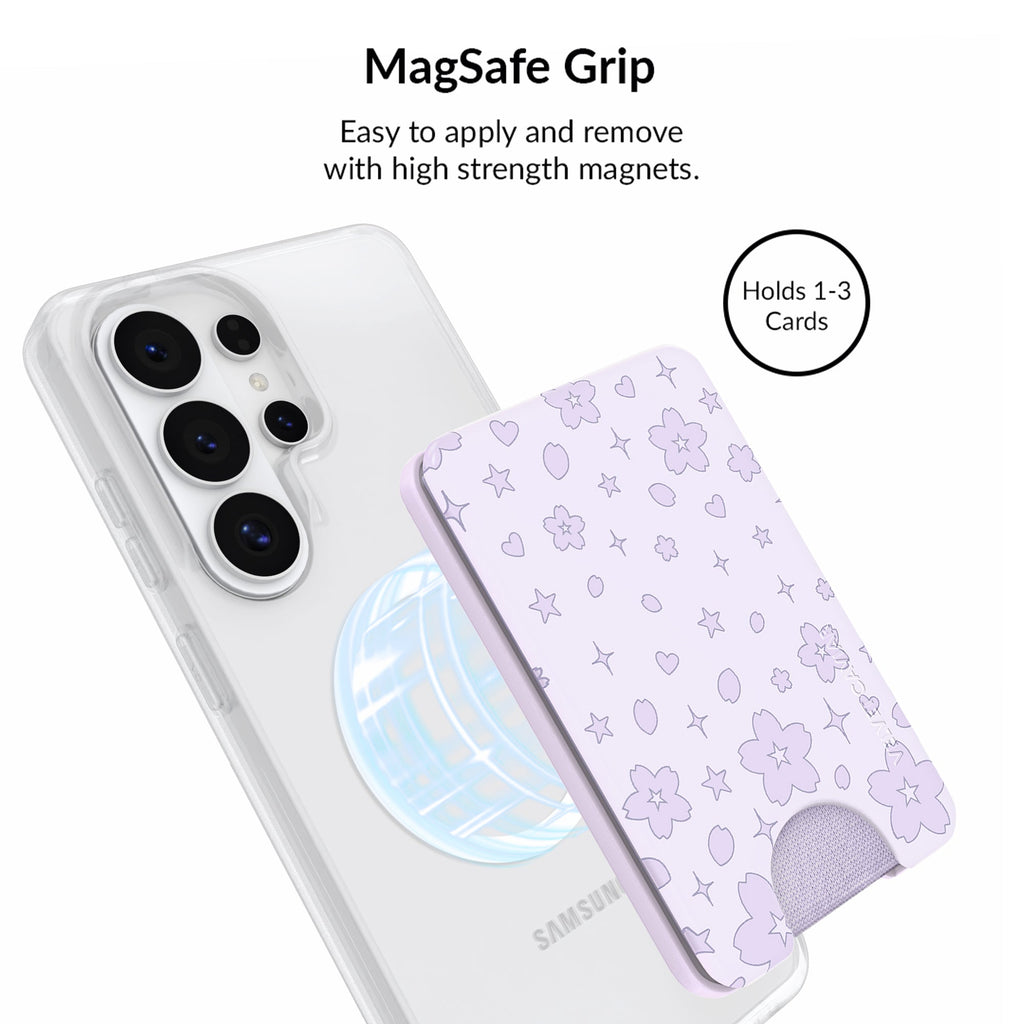 Lavender Cherry Blossom Glitter Samsung Bundle Set