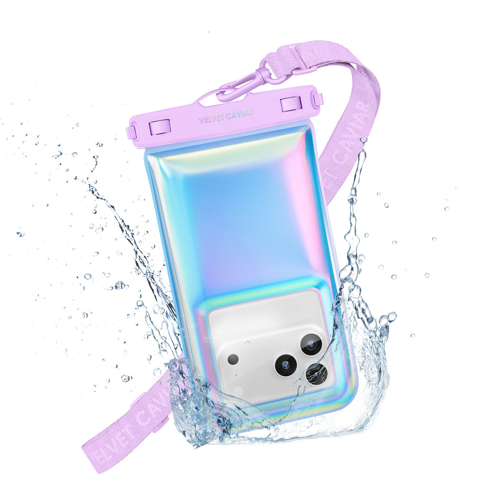 Lavender Holo Waterproof Floating Phone Pouch