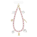 Pink Holiday Leather Chain Phone Charm