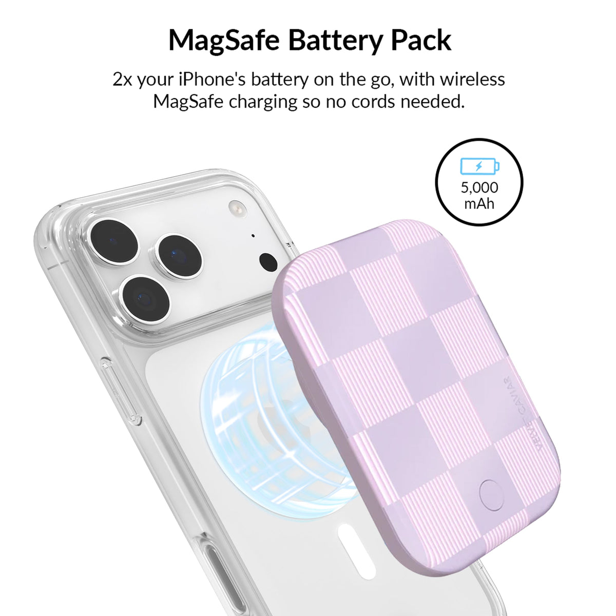 Lilac Vibe Checkered iPhone Bundle Set