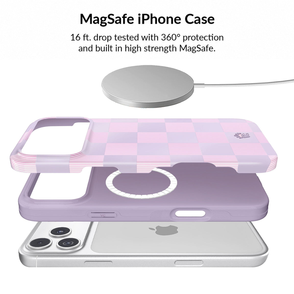 Lilac Vibe Checkered iPhone Bundle Set