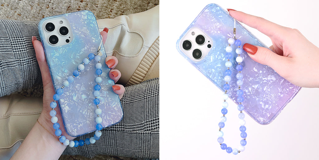 Blue Opal Phone Charm