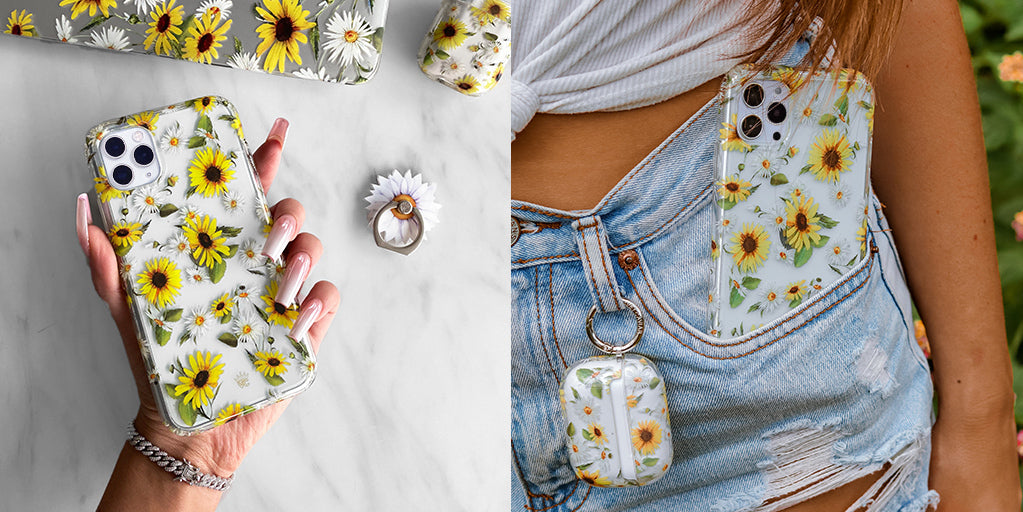 Sunflower Daisy Clear iPhone Case