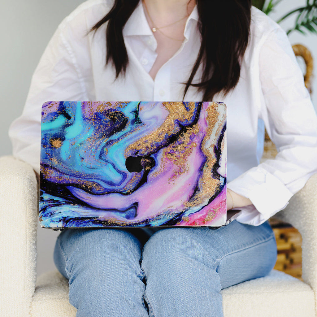Galaxy Glitter Marble MacBook Case 2.0