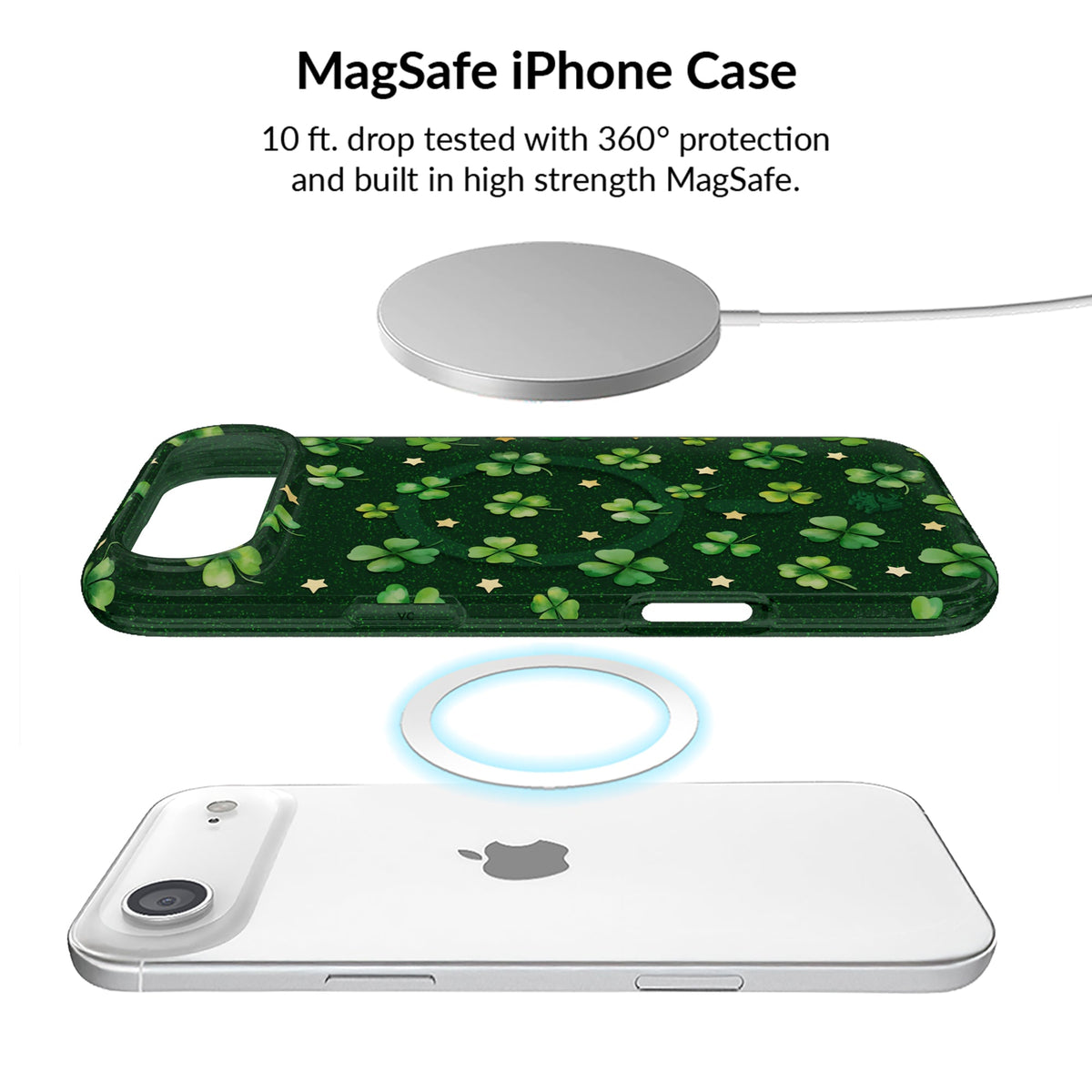 Lucky Clover Glitter iPhone Bundle Set