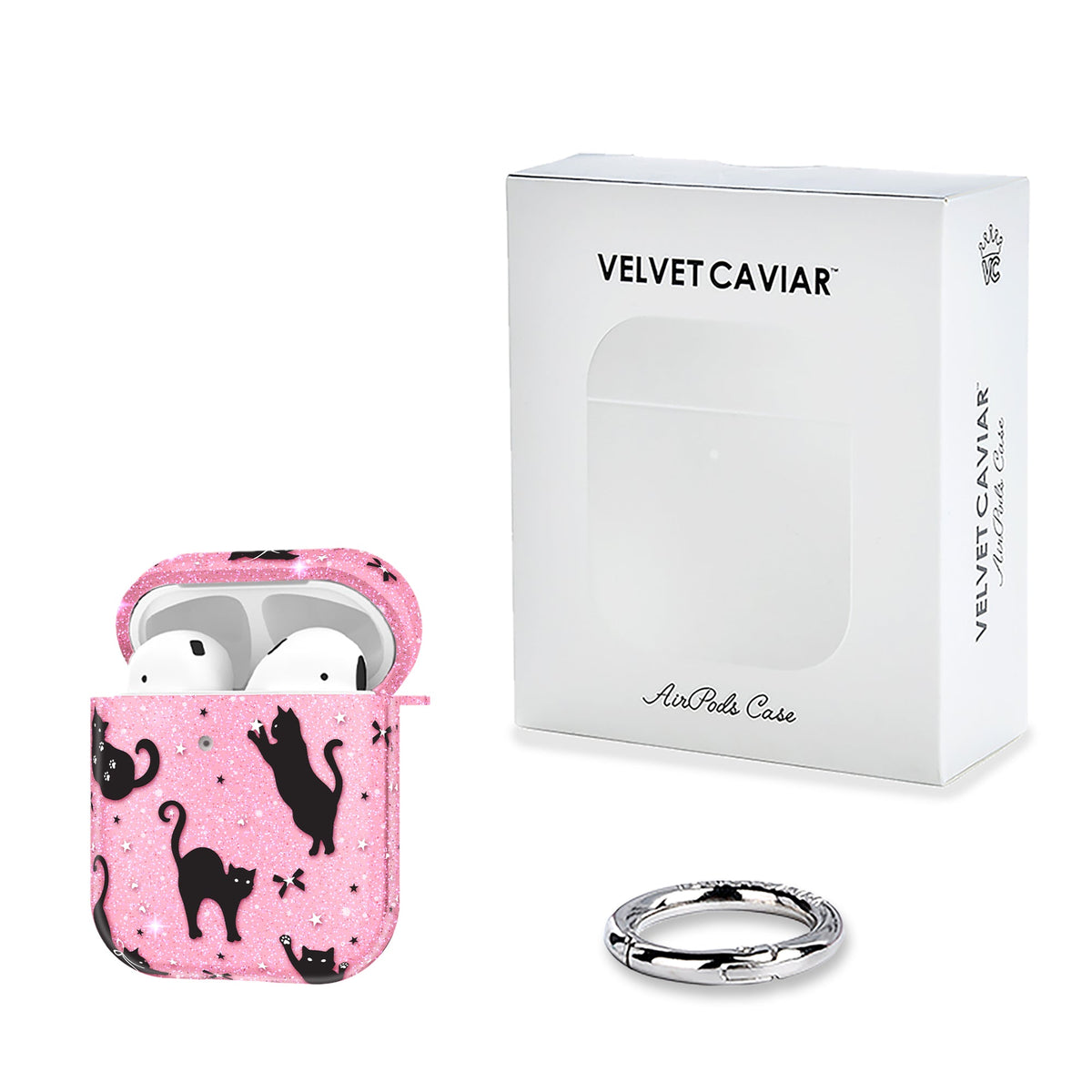 Lucky Kittens Glitter AirPod Case
