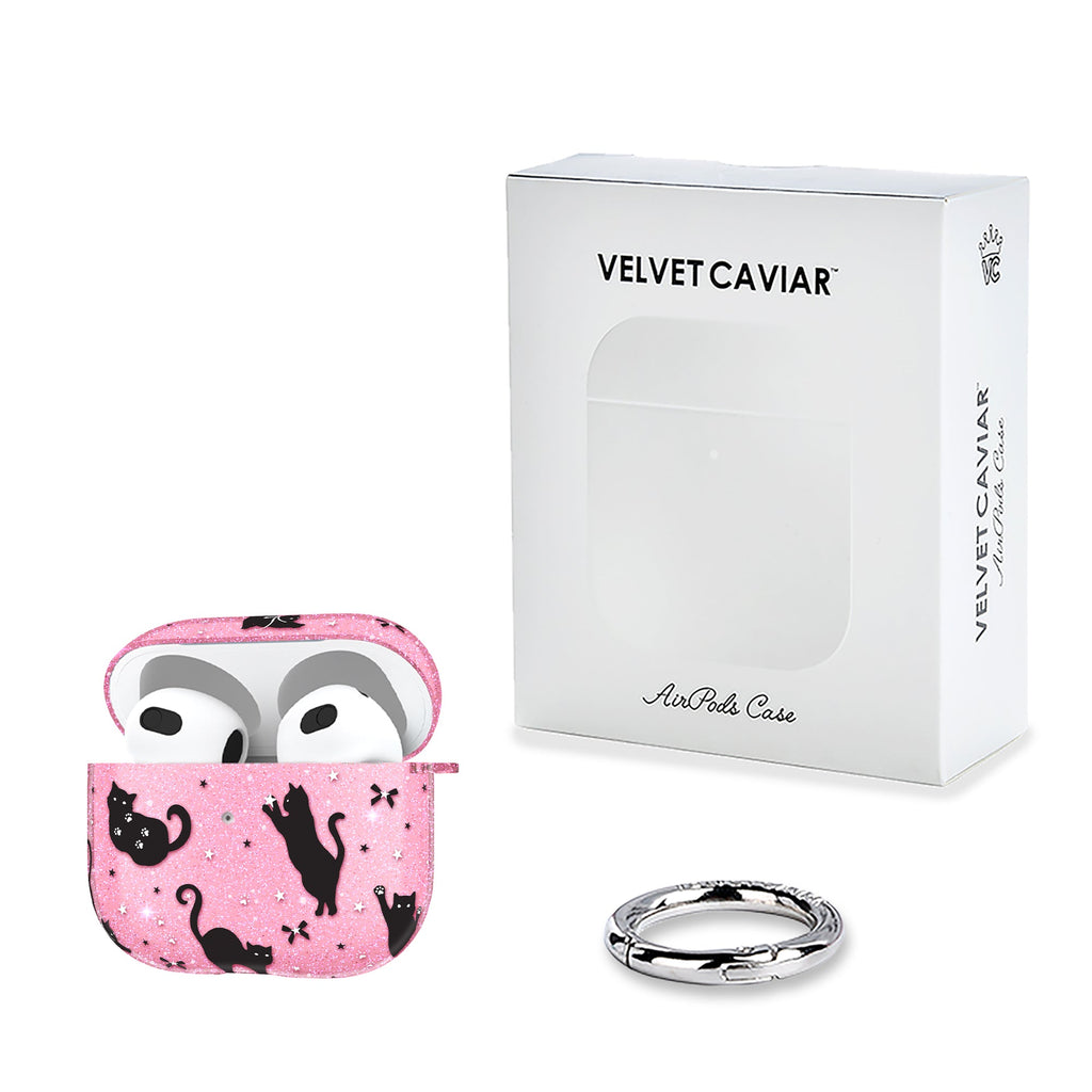 Lucky Kittens Glitter AirPod Case