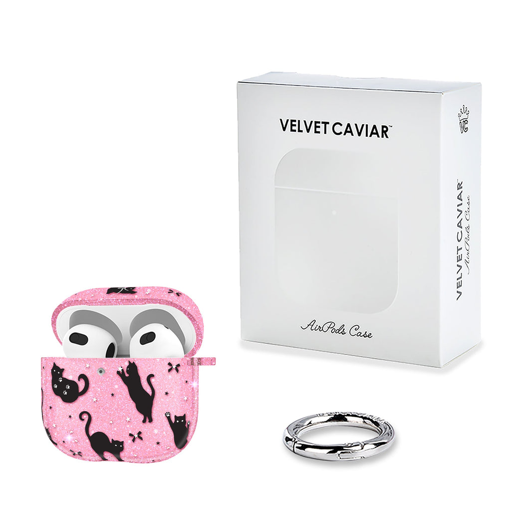 Lucky Kittens Glitter AirPod Case