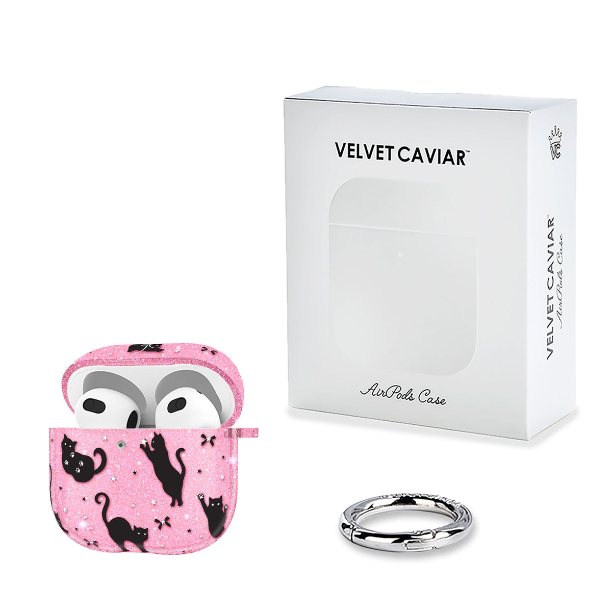 Lucky Kittens Glitter AirPod Case
