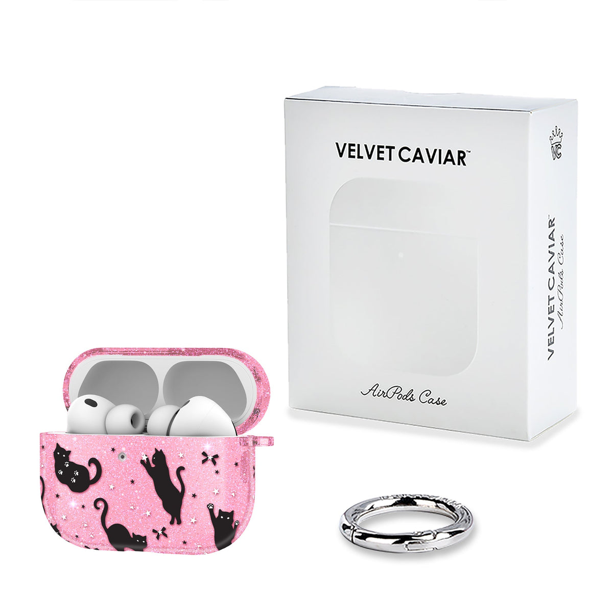 Lucky Kittens Glitter AirPod Case
