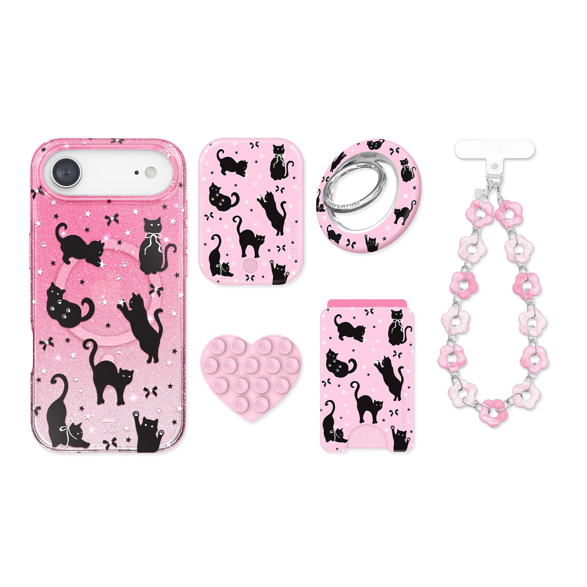 Lucky Kittens Glitter iPhone Bundle Set