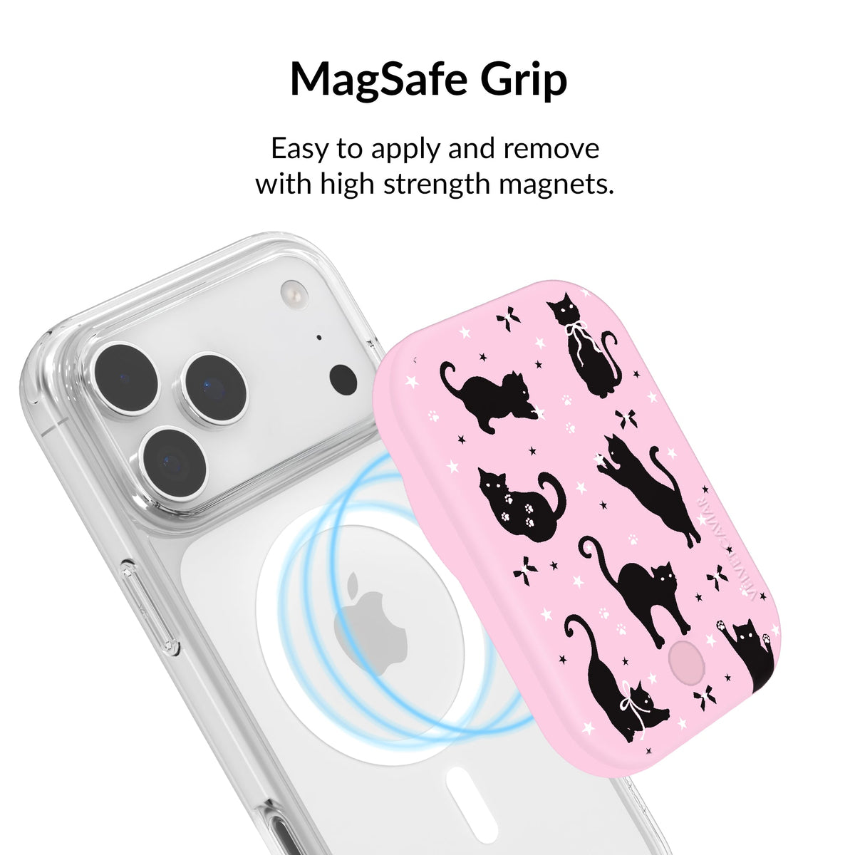 Lucky Kittens Glitter Portable MagSafe Charger Power Pack