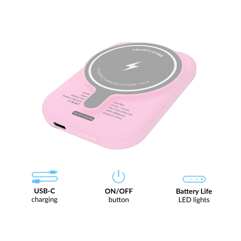 Lucky Kittens Glitter Portable MagSafe Charger Power Pack