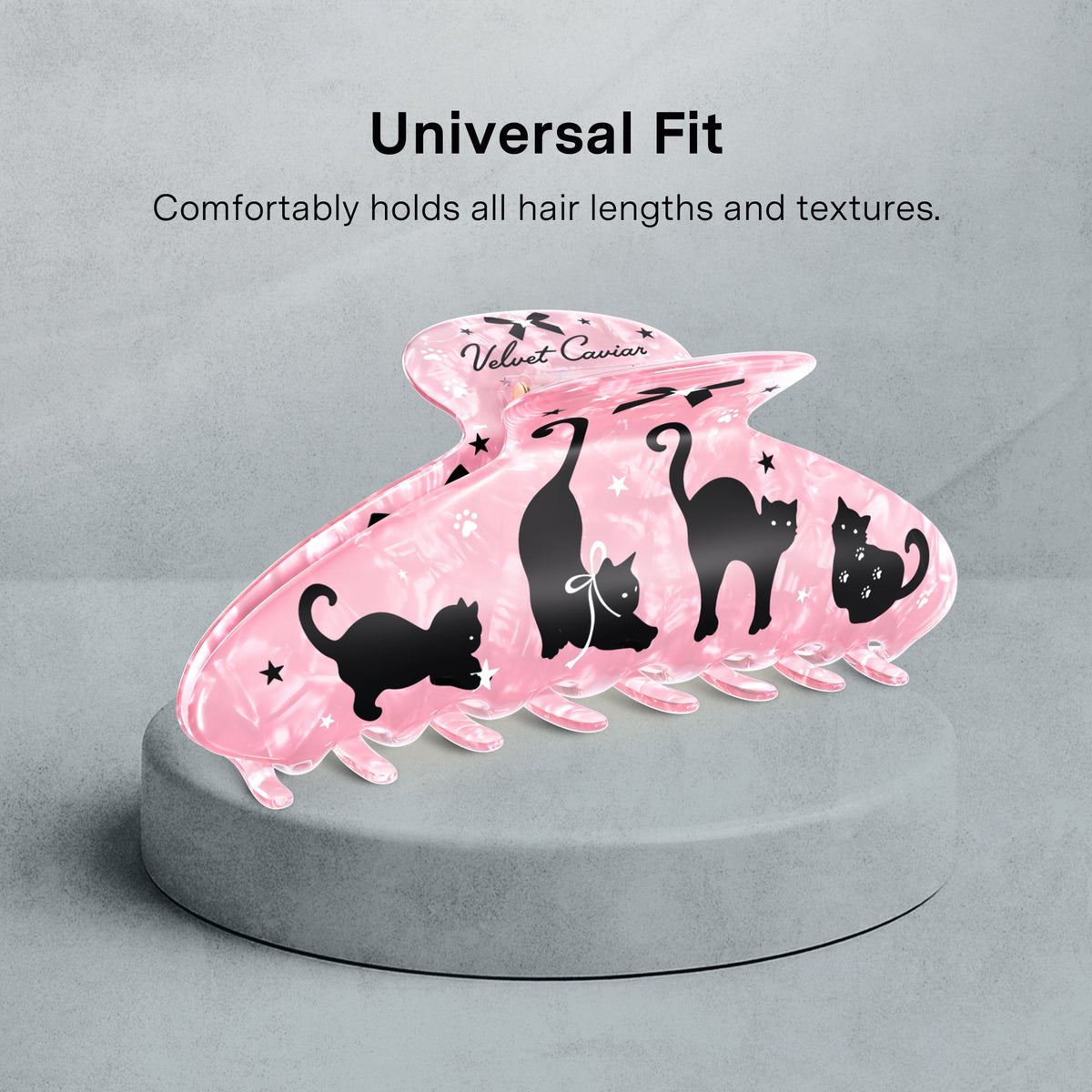 Lucky Kittens Large Hair Clip