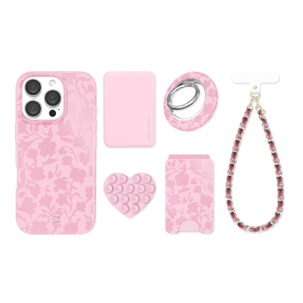 Magical Mauve Floral iPhone Bundle Set