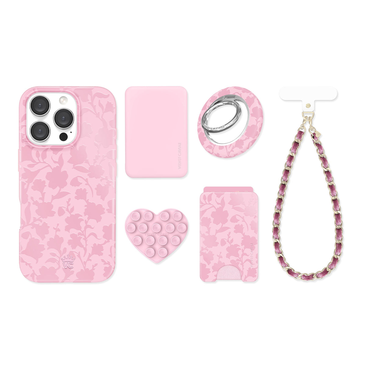 Magical Mauve Floral iPhone Bundle Set