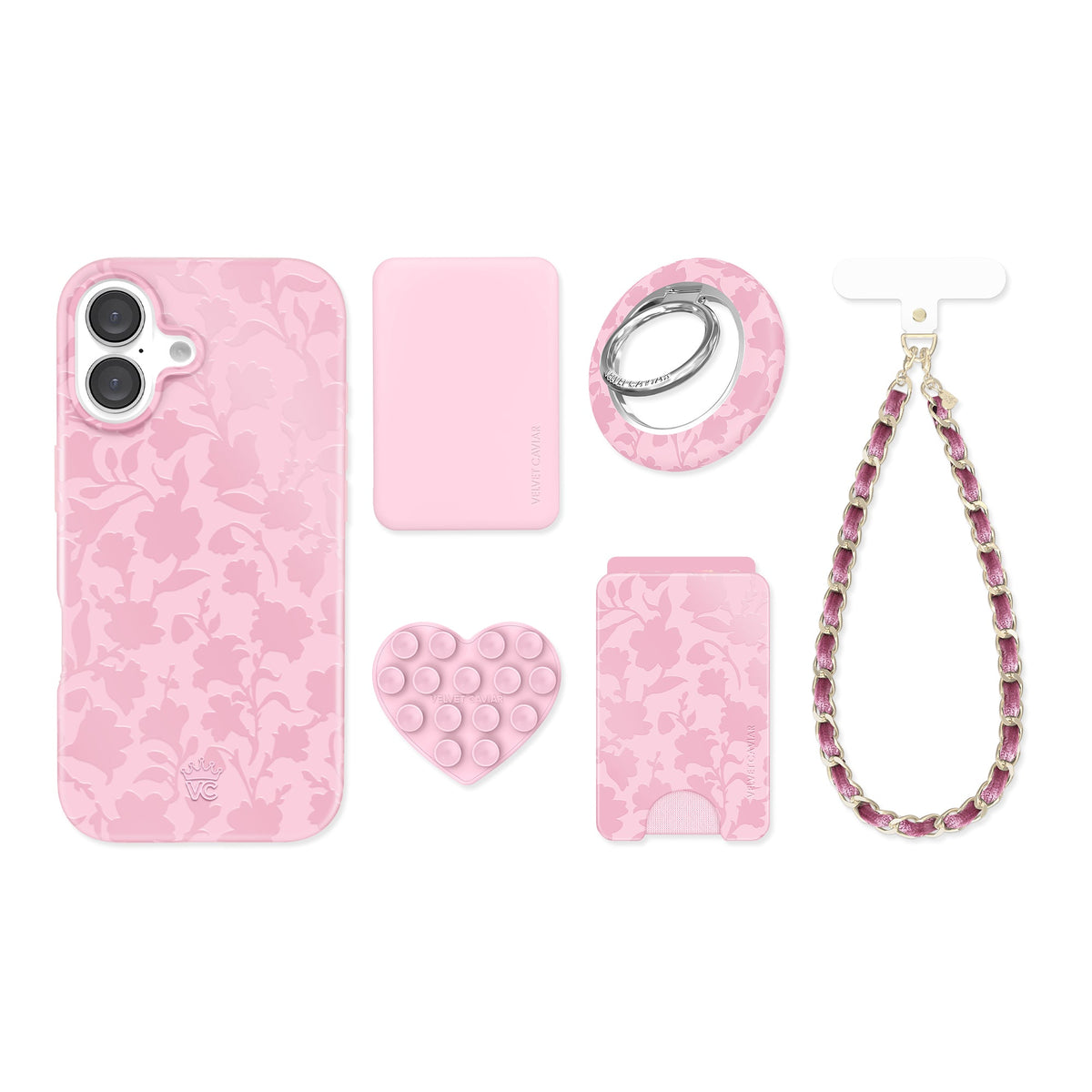 Magical Mauve Floral iPhone Bundle Set