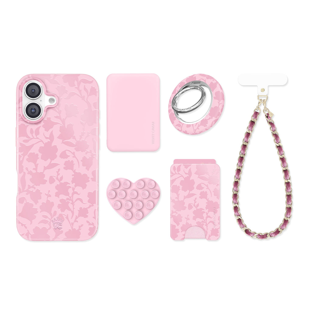 Magical Mauve Floral iPhone Bundle Set