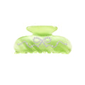 Matcha Swirl Crystal Bow Hair Clip
