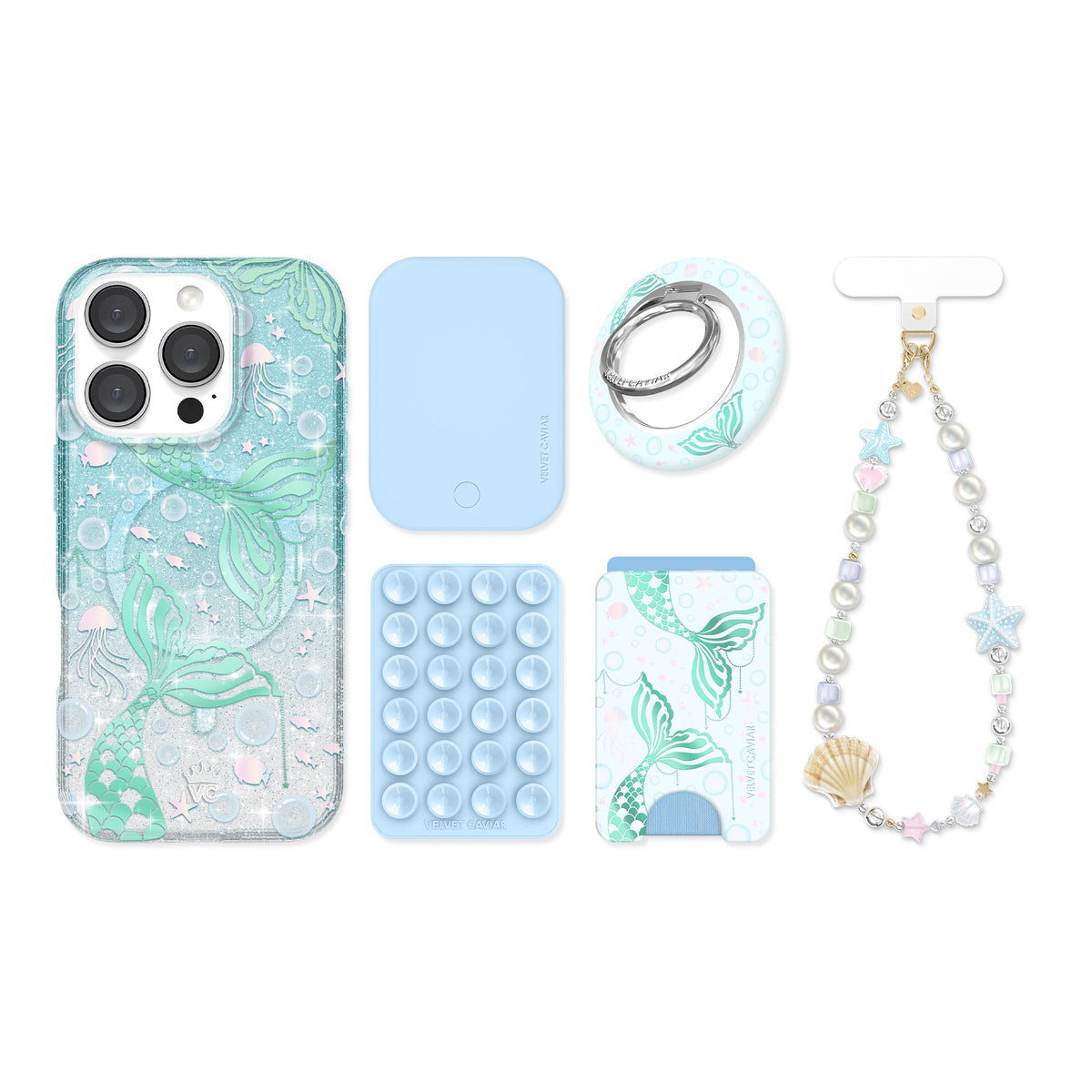 Mermaid Glitter Holo iPhone Bundle Set