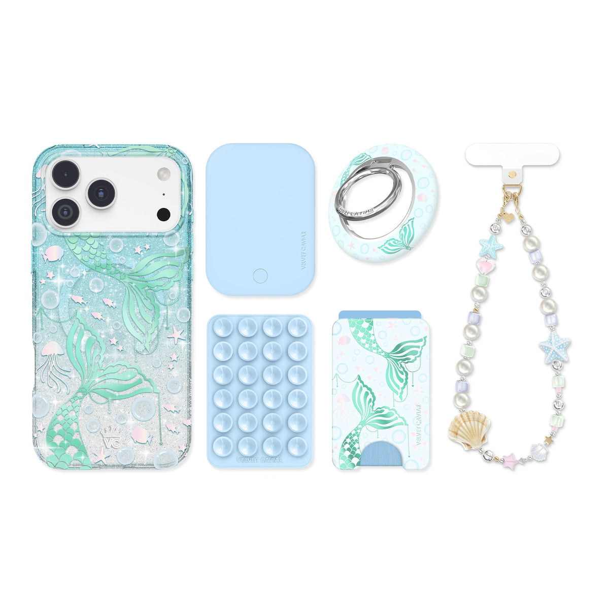 Mermaid Glitter Holo iPhone Bundle Set