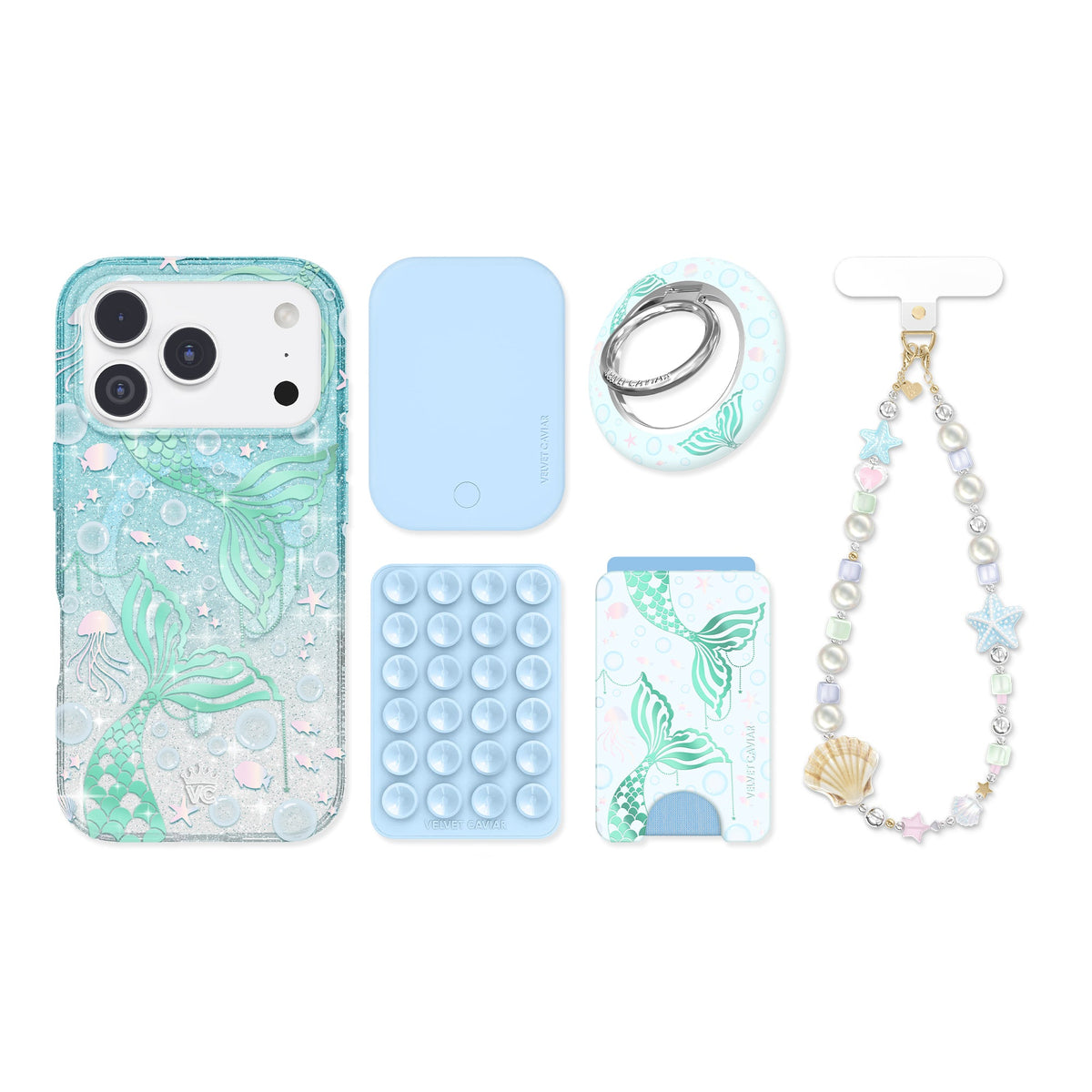 Mermaid Glitter Holo iPhone Bundle Set