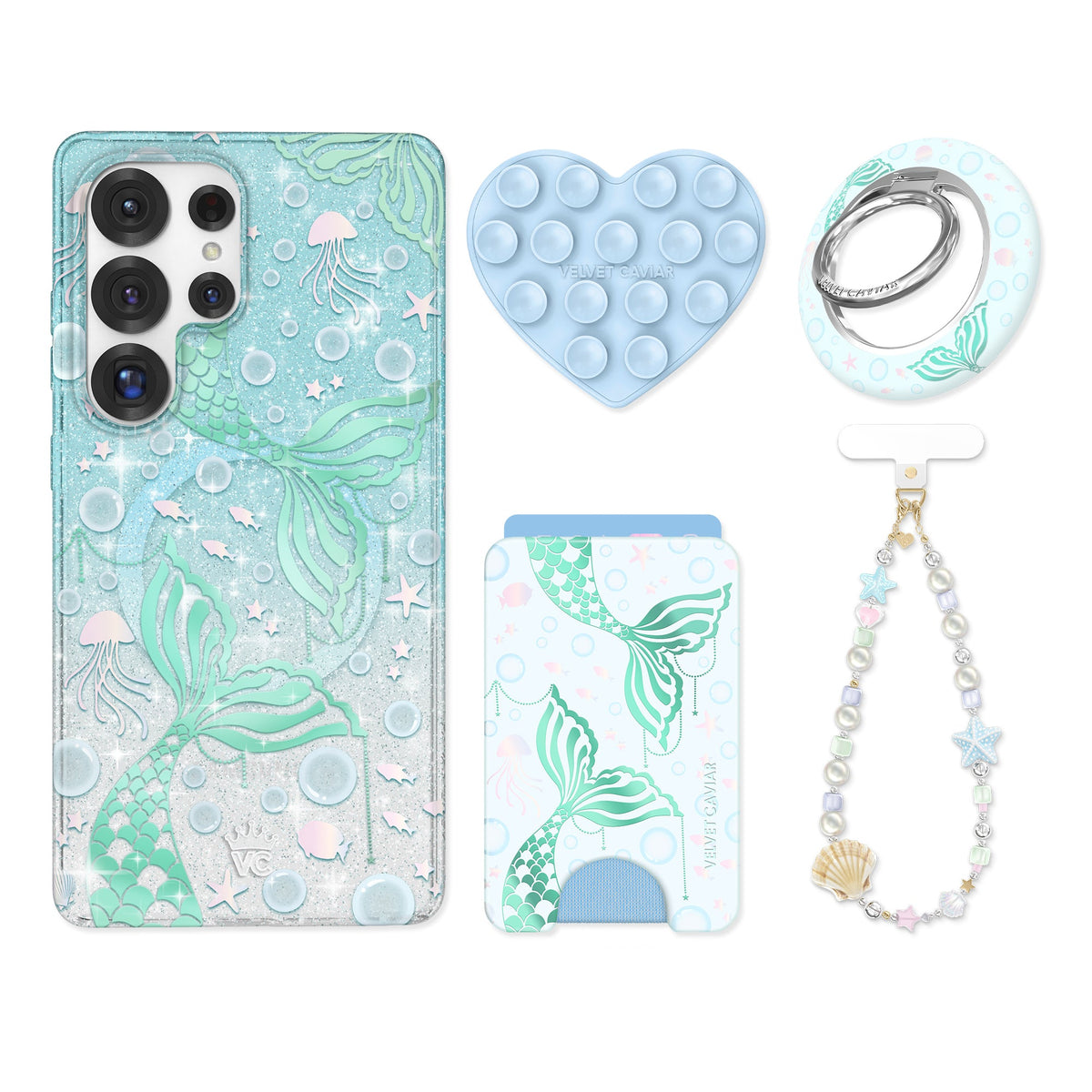 Mermaid Glitter Holo Samsung Bundle Set