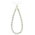 Teal Holo Leather Chain Phone Charm