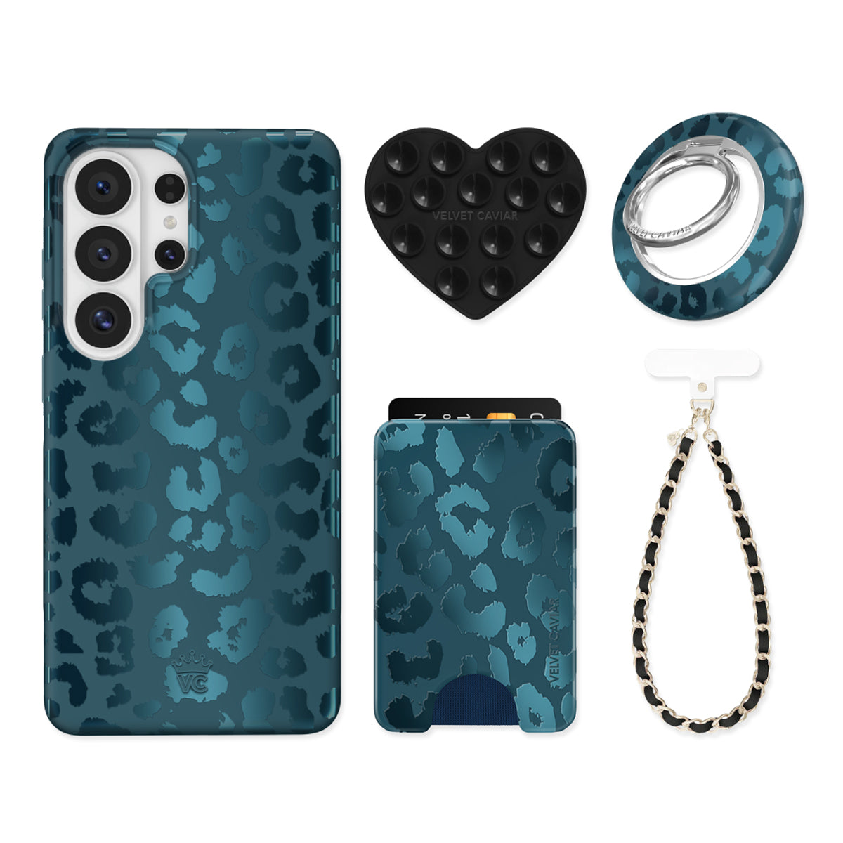 Metallic Navy Leopard Samsung Bundle Set