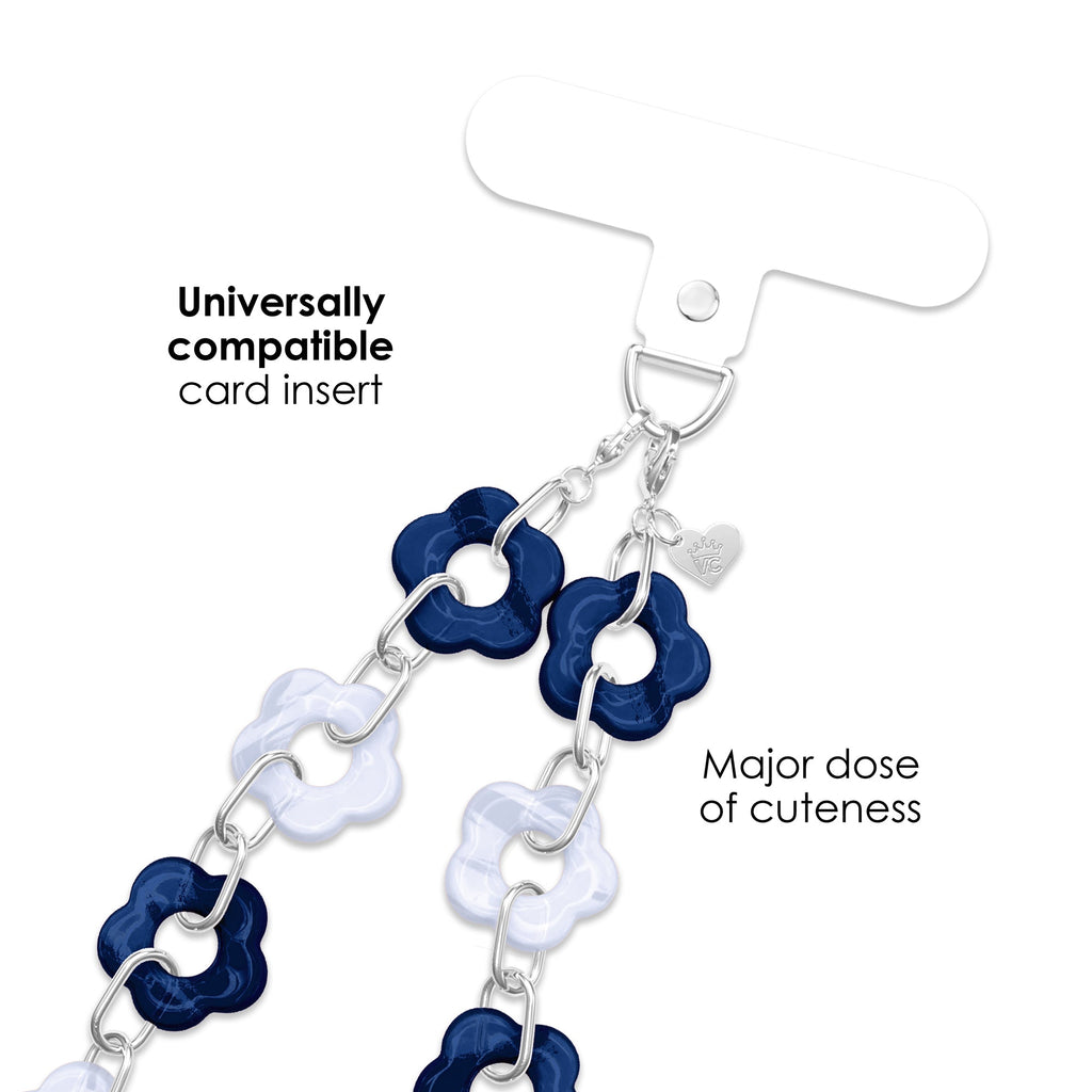 Midnight Blossom Chain Phone Charm