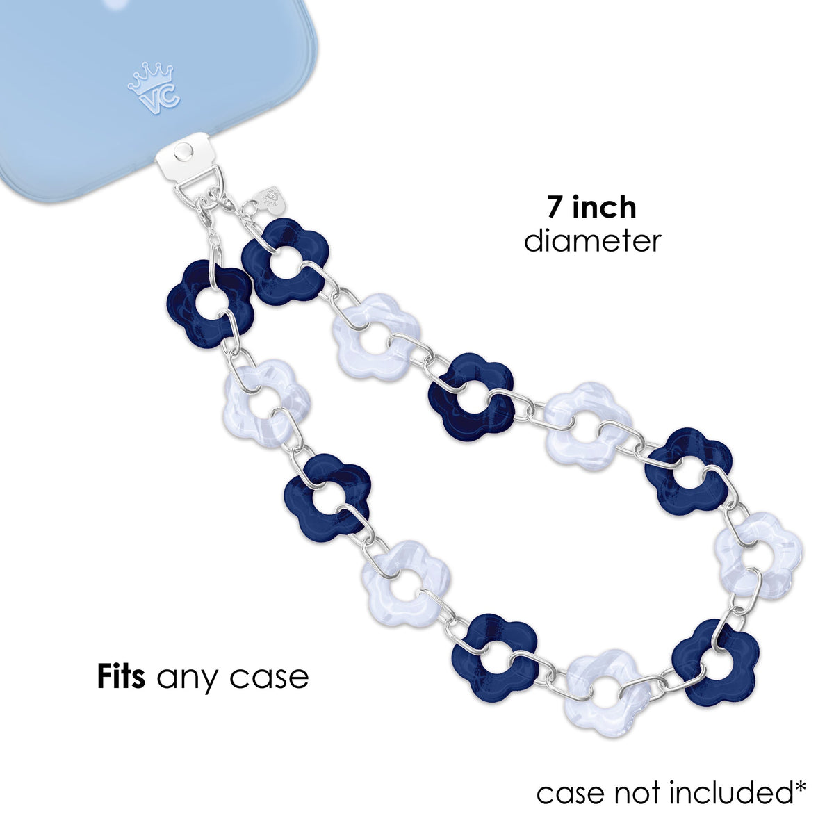 Midnight Blossom Chain Phone Charm