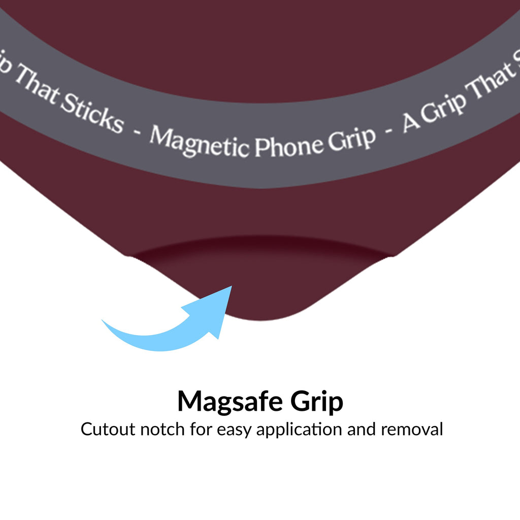 Burgundy 1990 Heart MagSafe MightyGrip