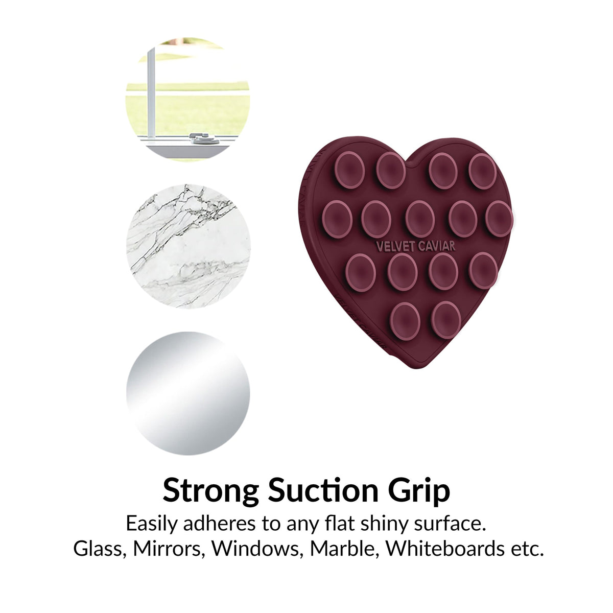 Burgundy 1990 Heart MagSafe MightyGrip